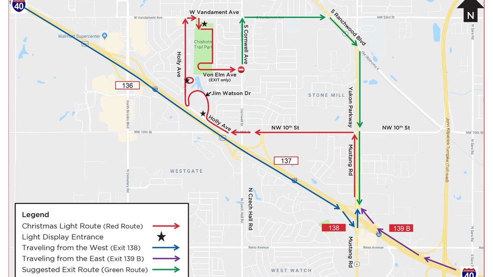 Yukon's Christmas in the Park Travel Routes KOKH