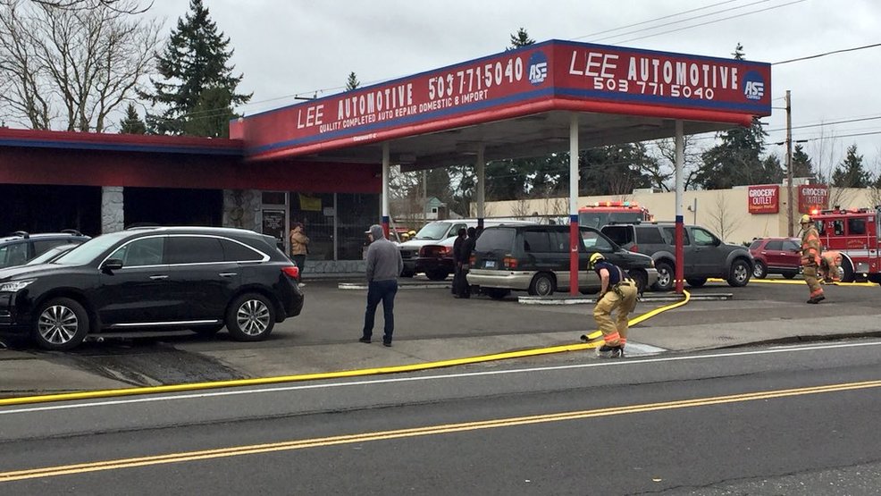 Crews respond to fire, small explosions at Lee Automotive KATU