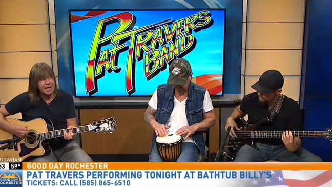 Musician Pat Travers performs on Good Day Rochester