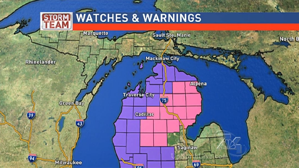 Winter weather advisories, warnings issued for northern Michigan WPBN