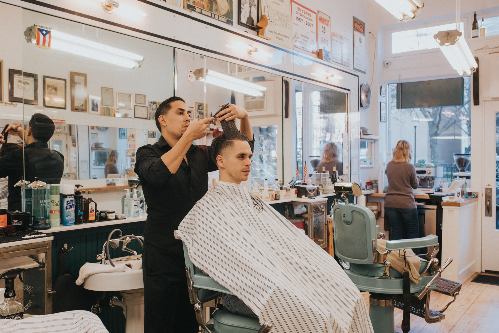 This Pairs Deeper Roots Coffee With A Slick Haircut