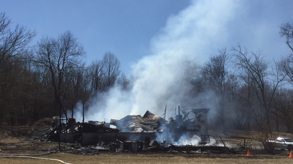 Fire crews on scene of barn fire at PlymouthLaPorte Trail, near 7th Rd
