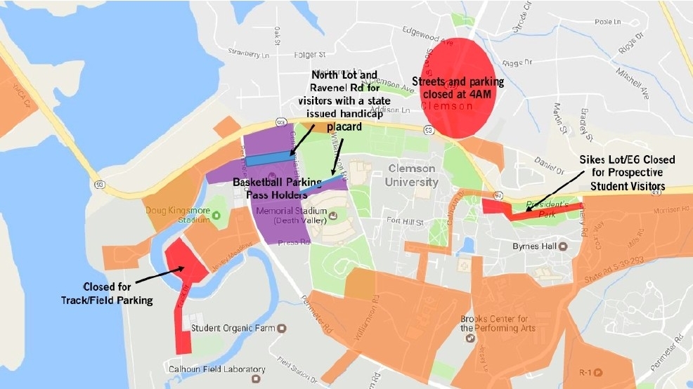 Clemson sets up parking zones for Saturday's national title parade