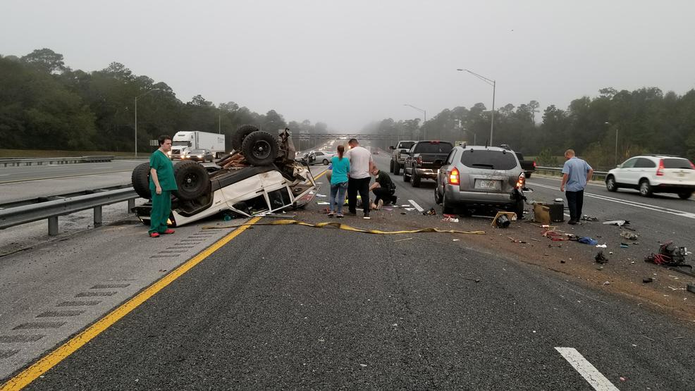 Chain-reaction Crash On I-10 Leaves Two Injured | WEAR