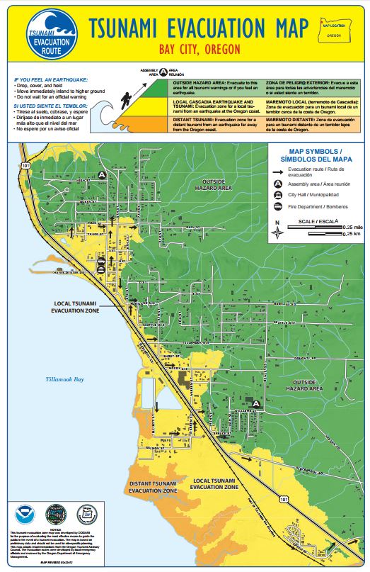 Tsunami evacuation maps outline safe routes on Oregon and Washington coast  KATU