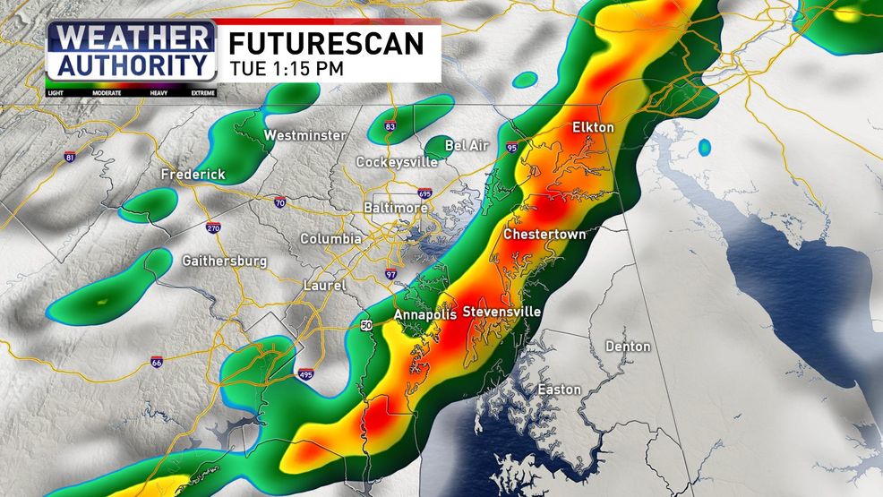 Severe weather moves through Maryland Tuesday WBFF