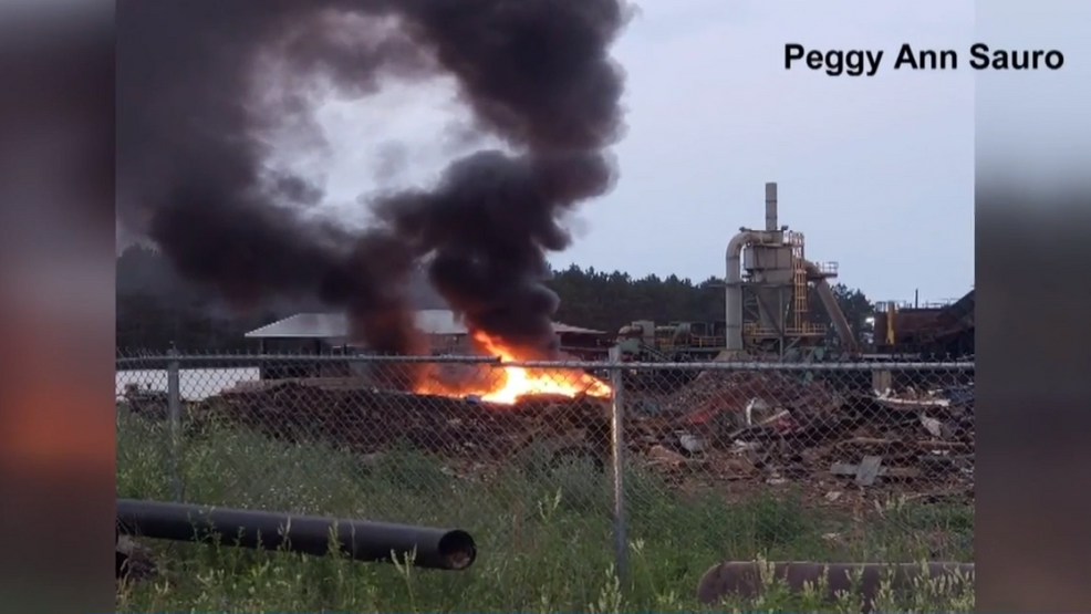 No injuries reported as multiple crews battled fire at scrap metal